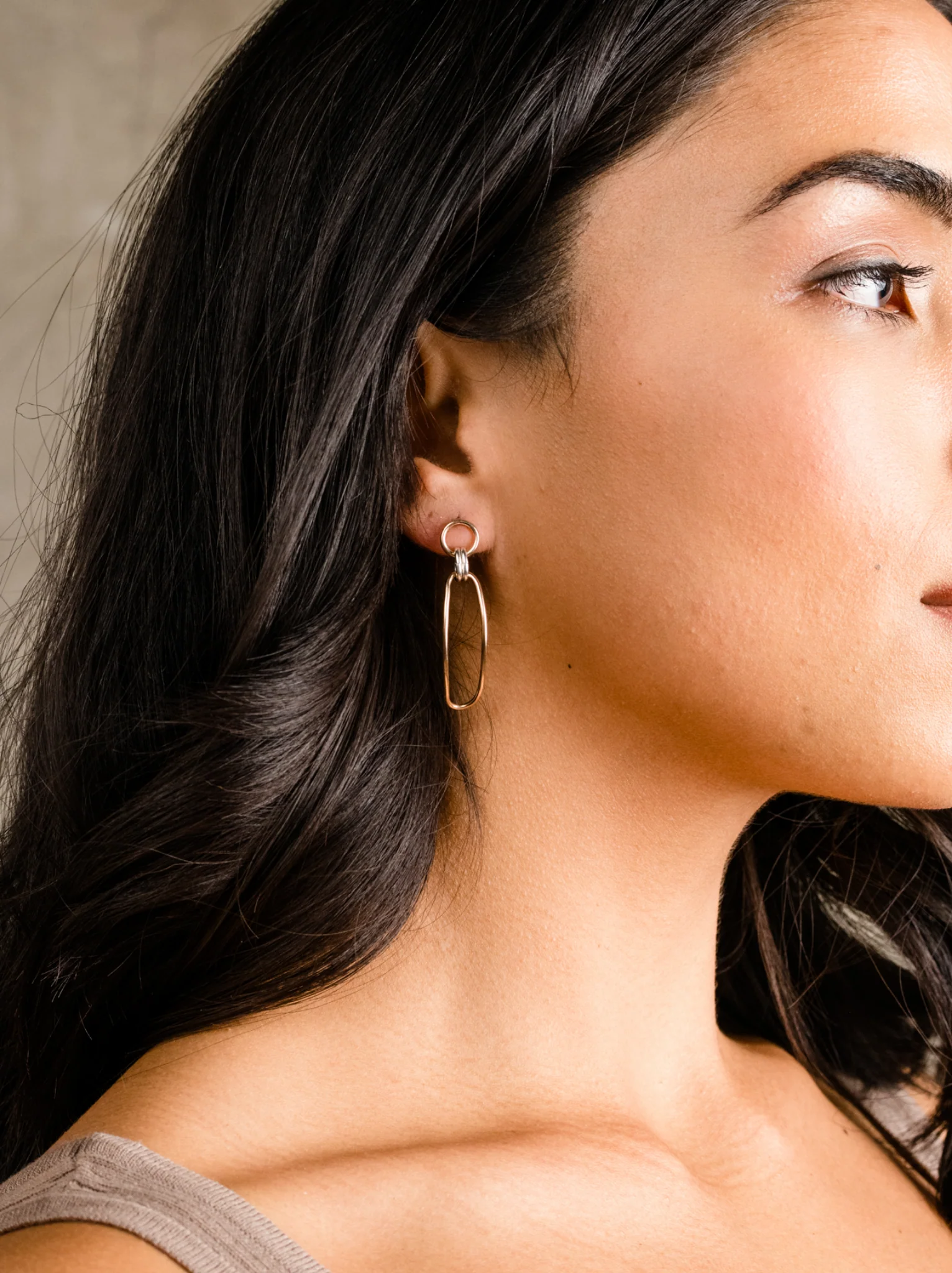 Date Night Two-Tone Drop Earrings - Image 2