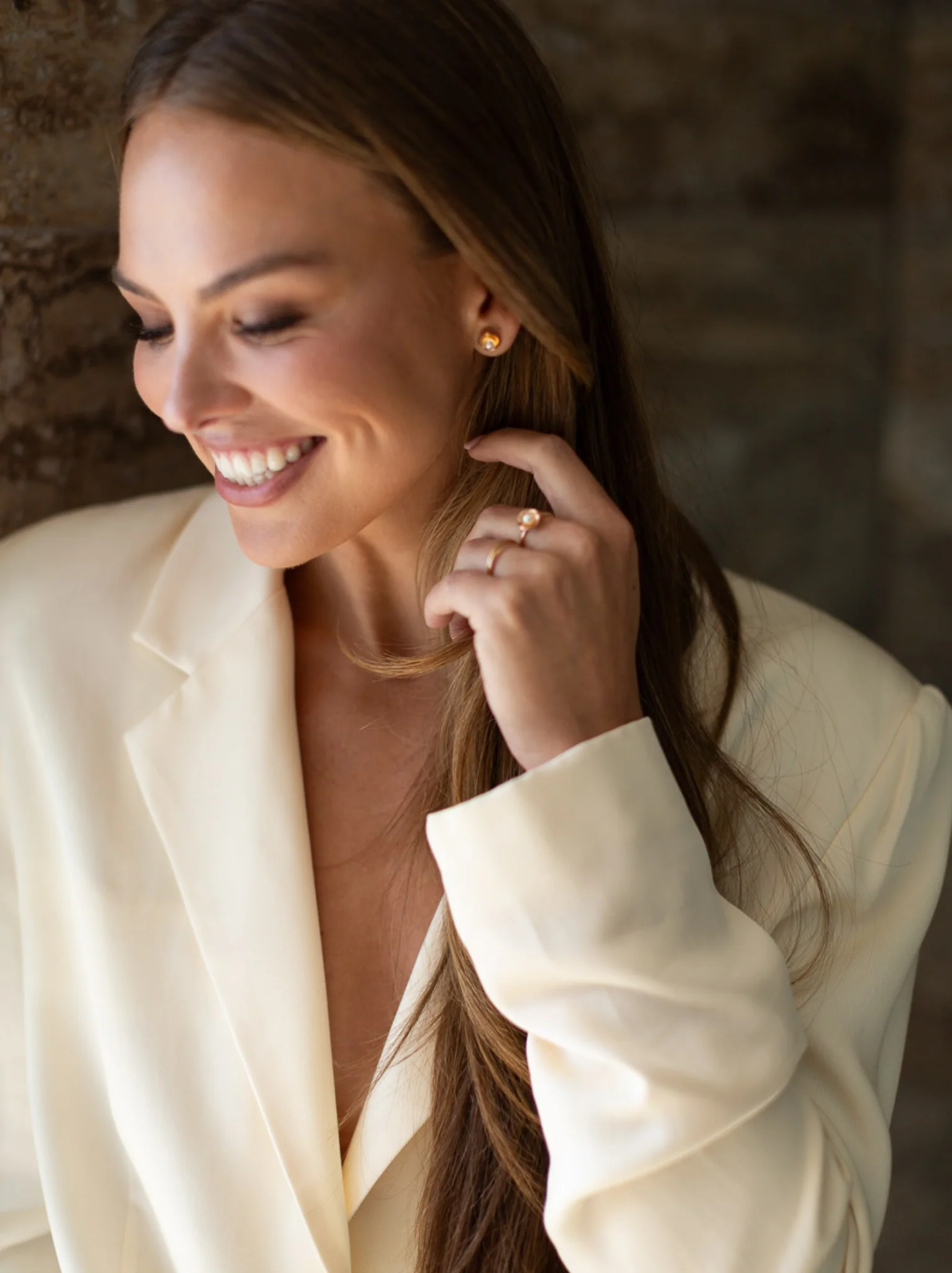 Emma Pearl Dish Studs - Image 3