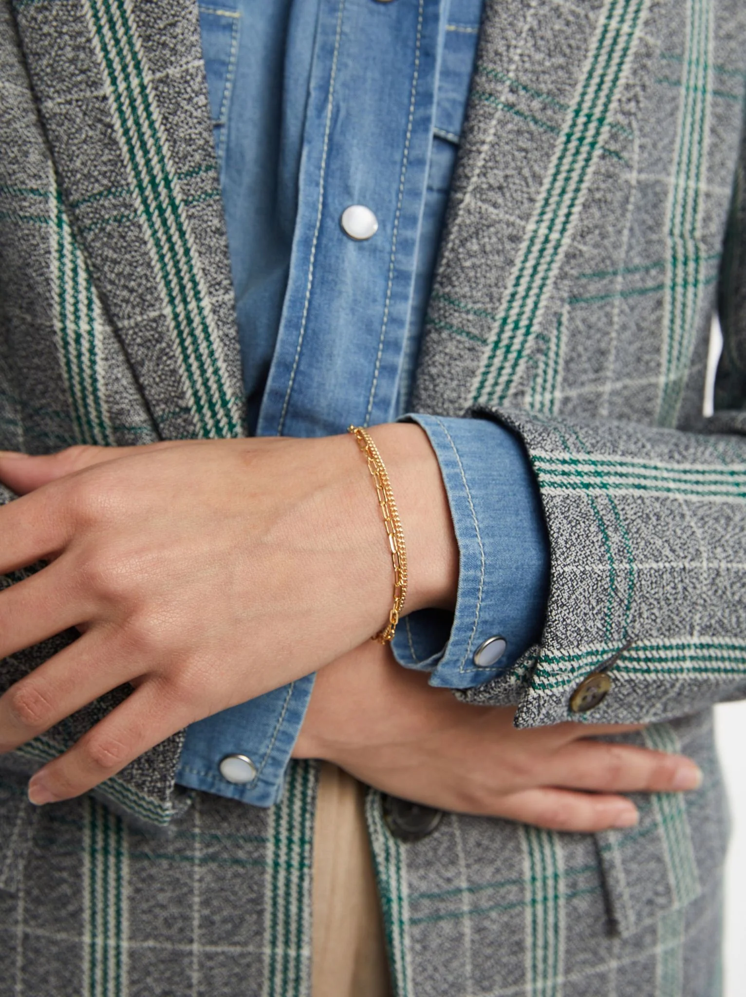 Layered Chain Bracelet - Image 3