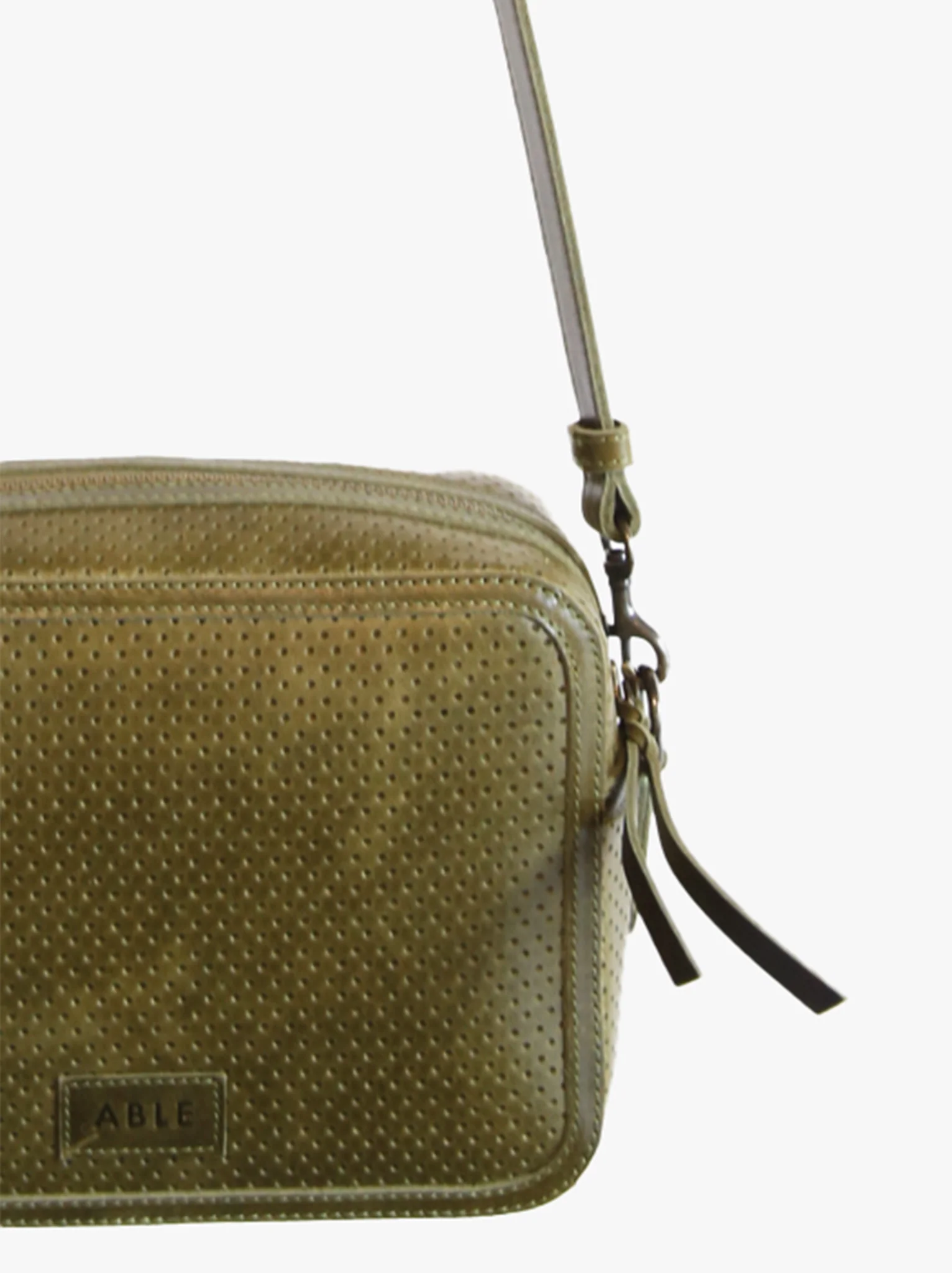 Medium Perforated Zipper Crossbody - Image 10