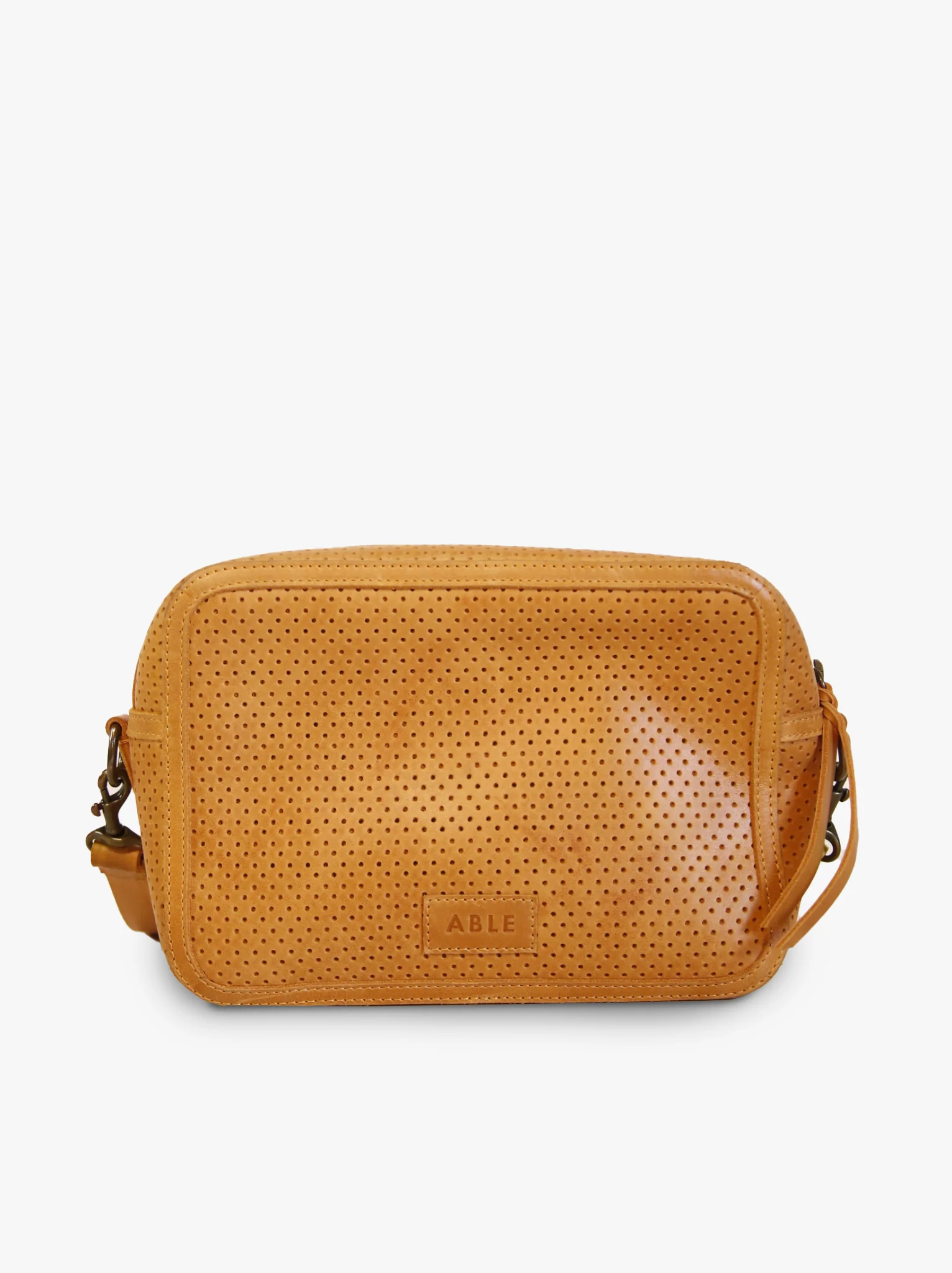 Medium Perforated Zipper Crossbody - Image 4